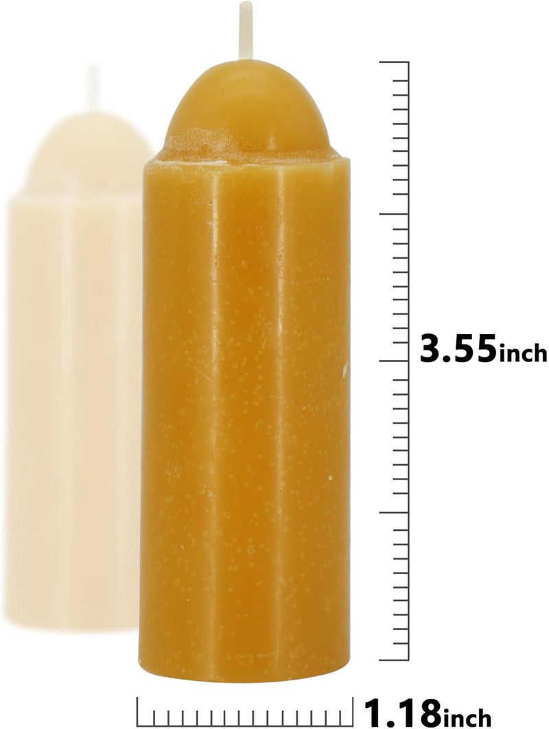 NOMFIX 15-Hour Natural Beeswax Candles Compatible with Candle Lanterns - Smokeless Clean Long Lasting Burning for Outdoor, Camping, Emergency, Survival Emergency Preparedness- 20Pack - Image 5